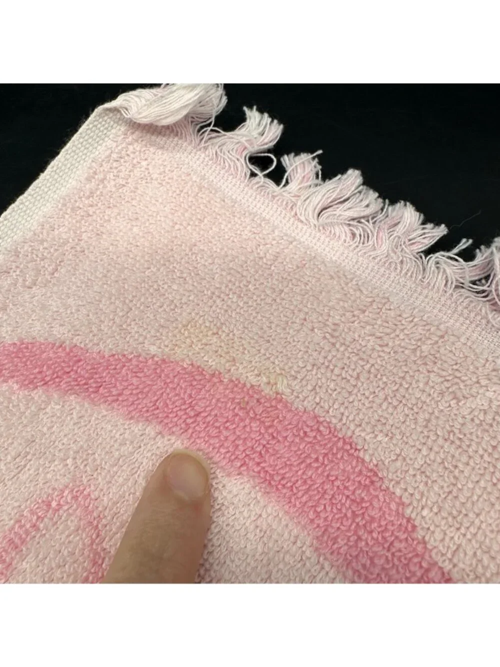 Vintage Bath Towel Washcloth Set Floral Pink Rose Flowers Cottage Romantic Retro